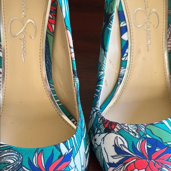 Jessica Simpson size 6, Floral Print Women's Stiletto Heels - Picture 9 of 16